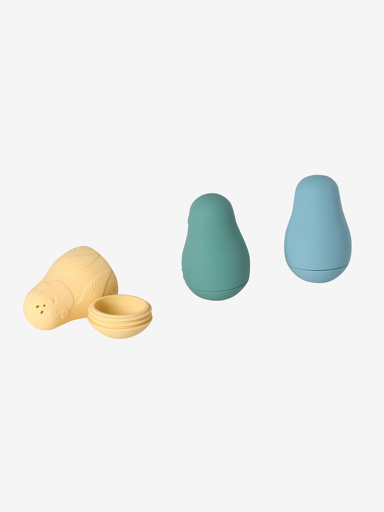 Lot de 3 aspergeurs pingouins en silicone multicolore