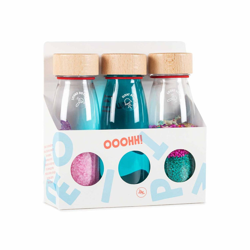 Lot de 3 bouteilles sensorielles rose, sirène