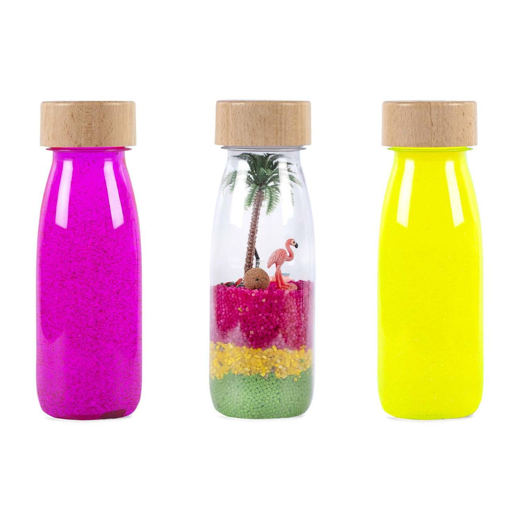 Lot de 3 bouteilles sensorielles fluo, paradise