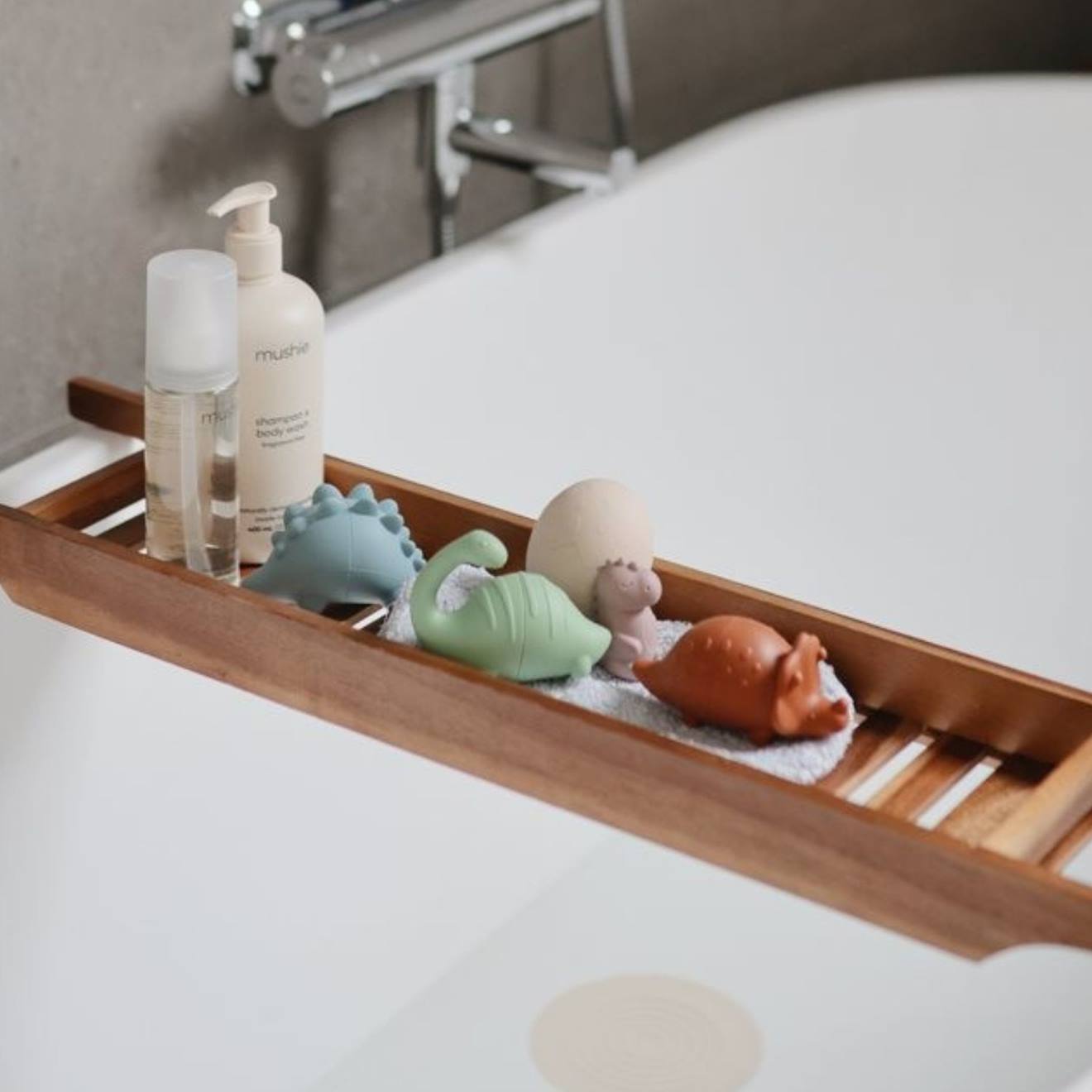 Lot de 4 jouets de bain dino vert, rose, bleu