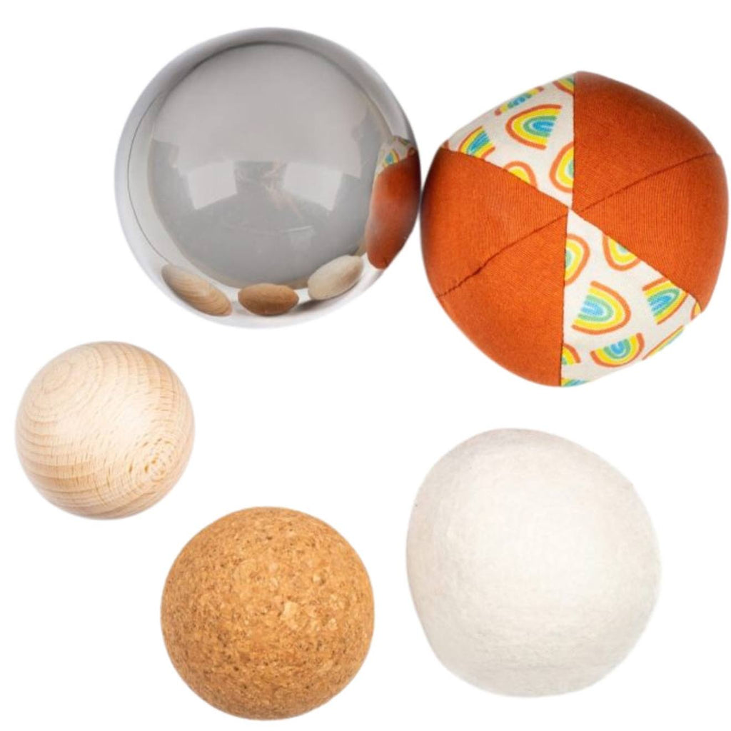 Lot de 5 balles sensorielles multi-coloured