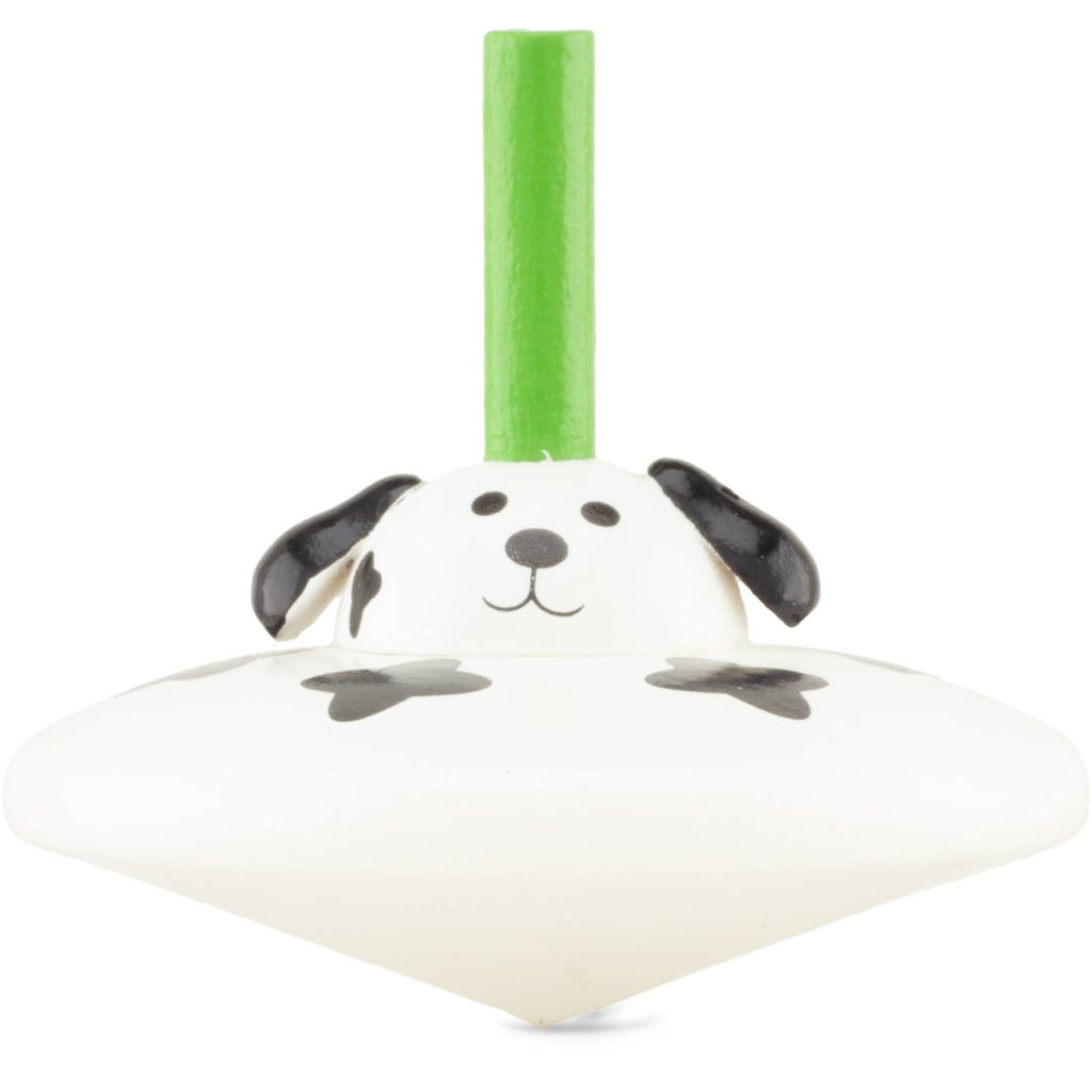 Lot de 6 toupies animaux rouge