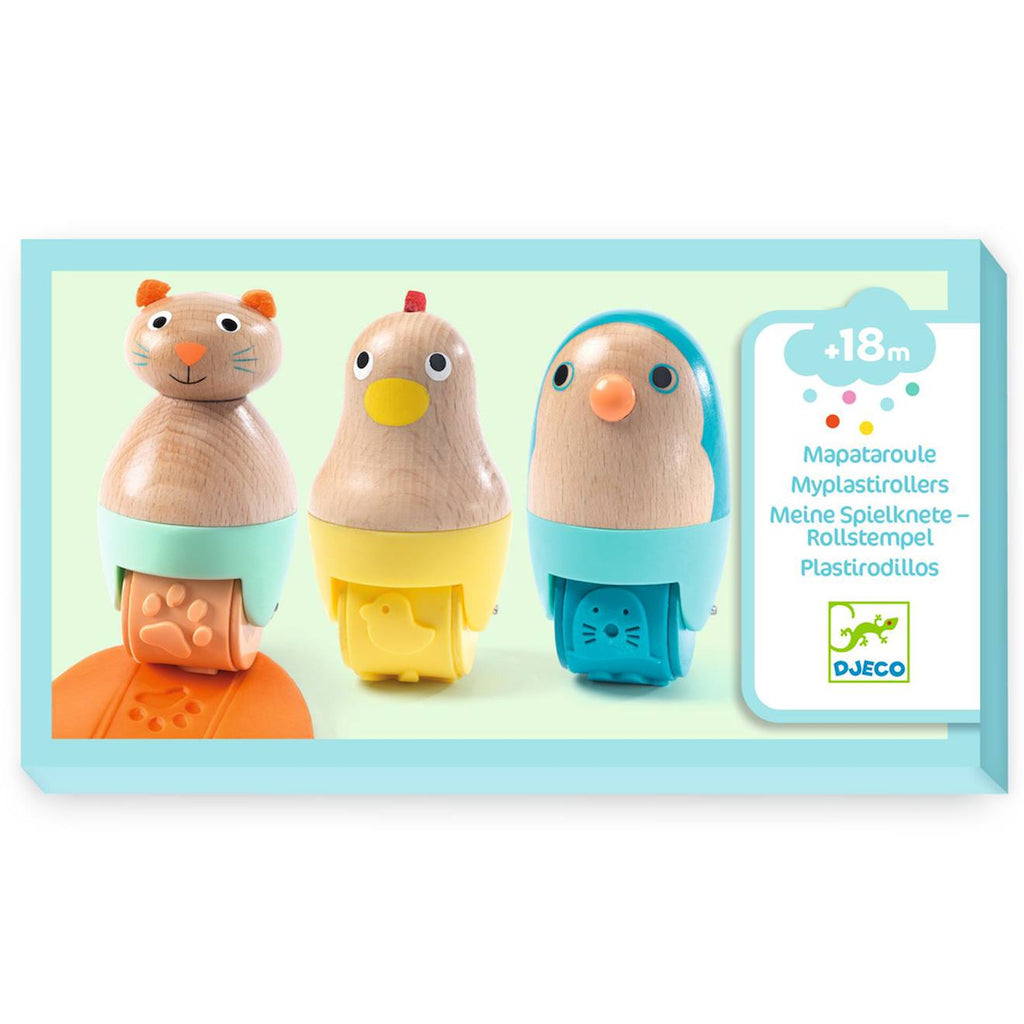 Lot de tampons pour pâte à modeler orange, jaune, bleu