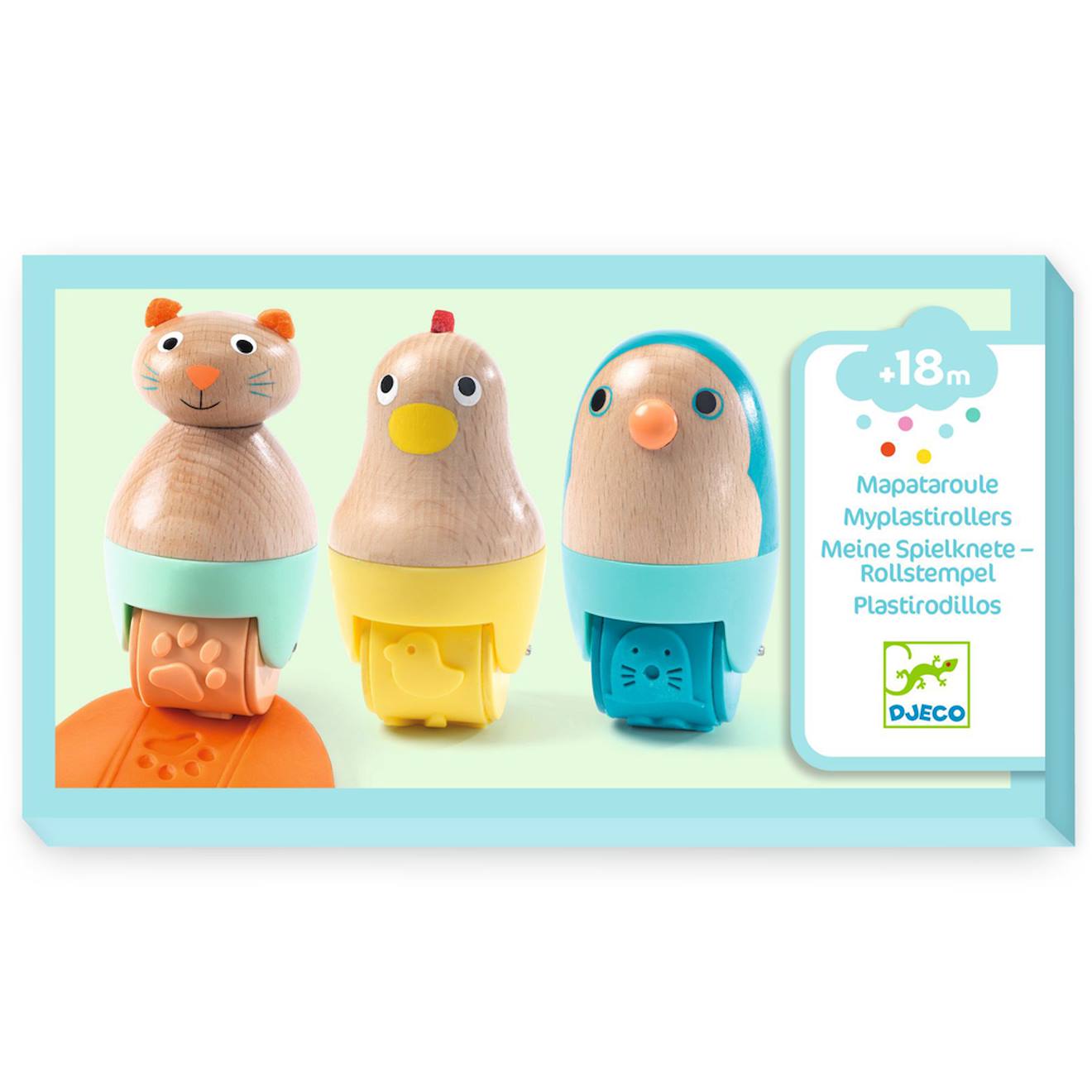 Lot de tampons pour pâte à modeler orange, jaune, bleu