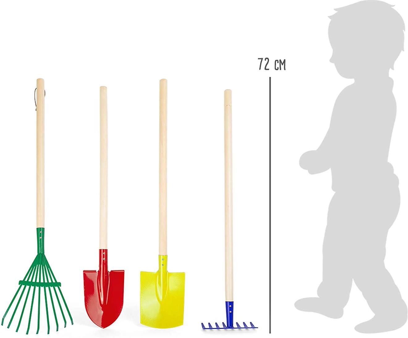 Lot d'outillage de jardin beige