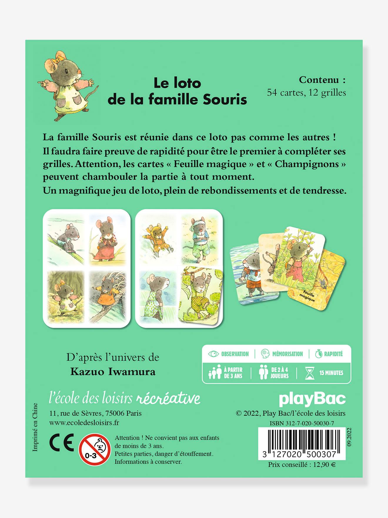 Loto famille souris multicolore