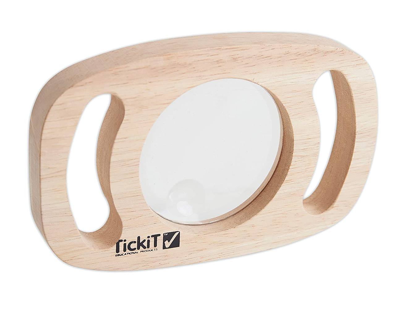 Loupe à poignées en bois beige