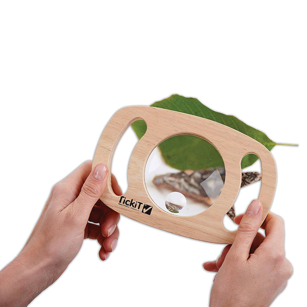 Loupe à poignées en bois beige