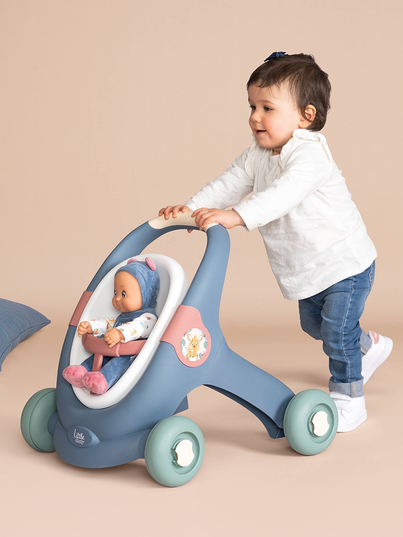 Ls baby walker 3 en 1 + poupon - multicolore
