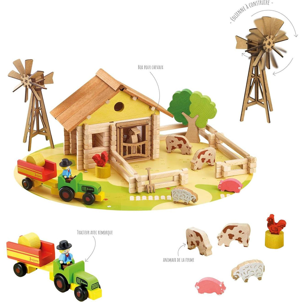 Ma ferme en bois 145 pièces marron