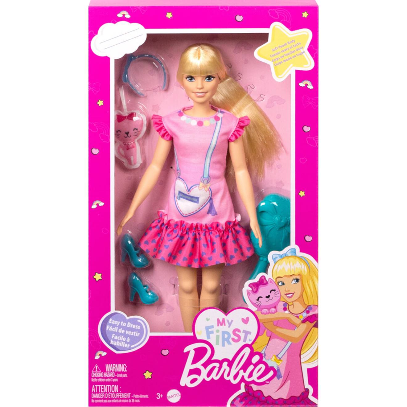 Ma première Barbie poupée mannequin malibu blonde multicolore