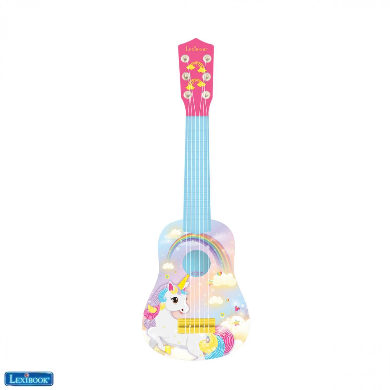Ma première guitare en bois licorne bleu