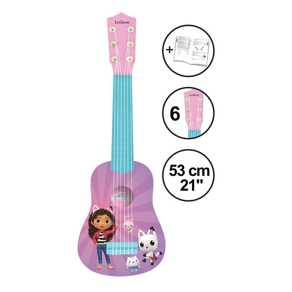 Ma première guitare Gabby et la Maison Magique, 6 cordes nylon, 53 cm, guide inclus rose