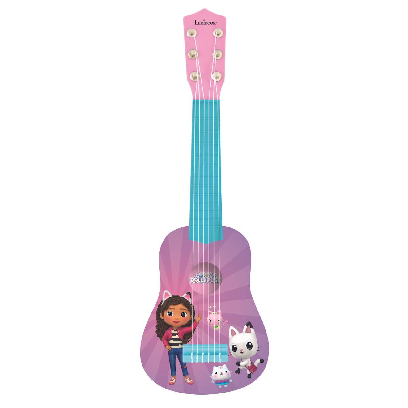 Ma première guitare Gabby et la Maison Magique, 6 cordes nylon, 53 cm, guide inclus rose