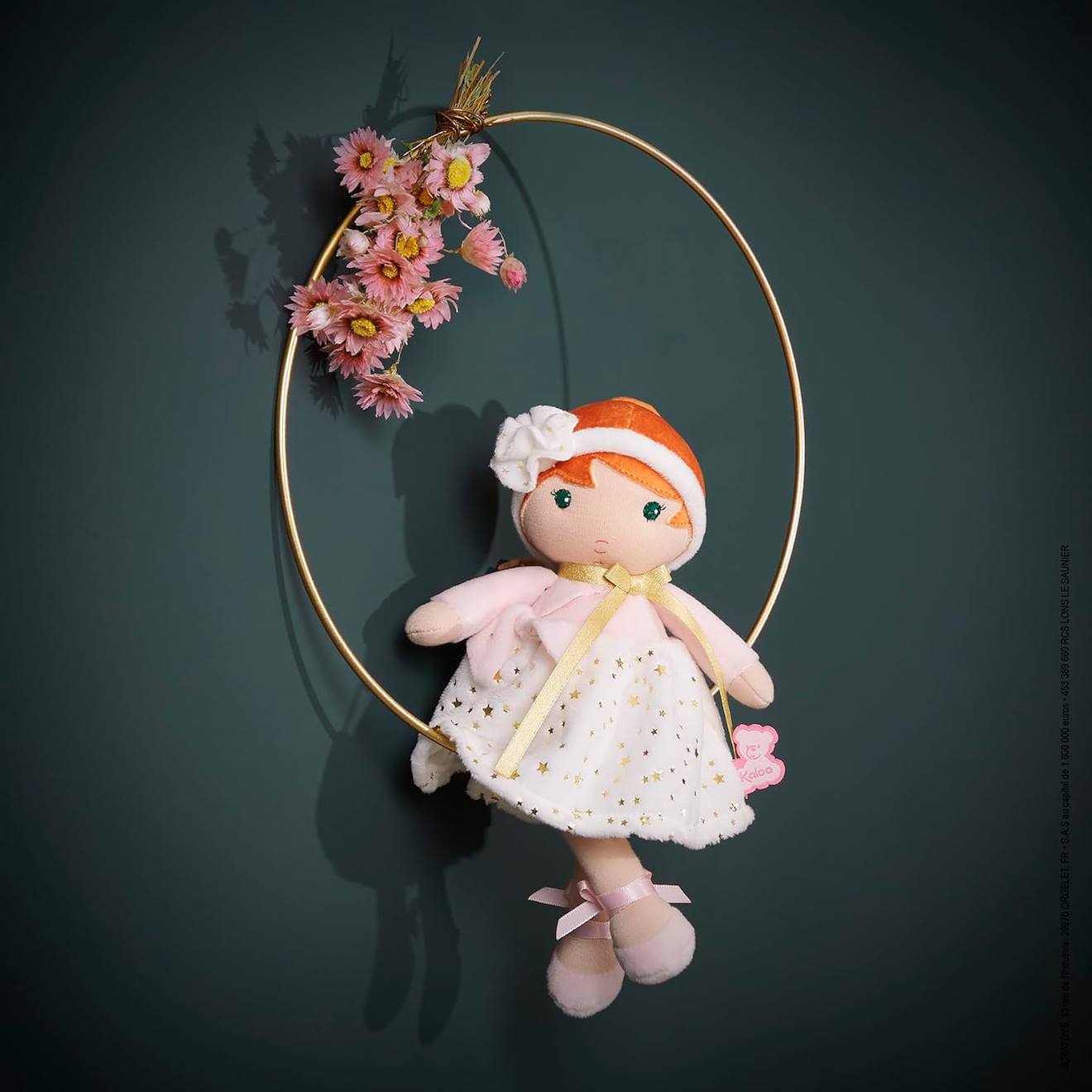 Ma première poupée en tissu valentine 25 cm rose