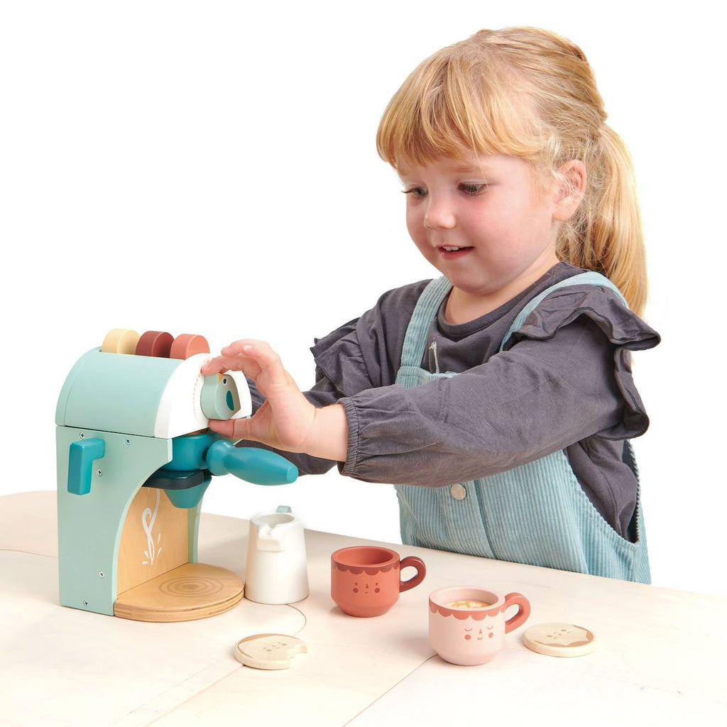 Machine à café babyccino bleu