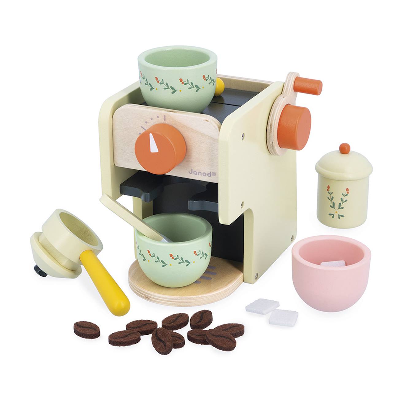 Machine à café en bois FSC, 20 accessoires multicolore