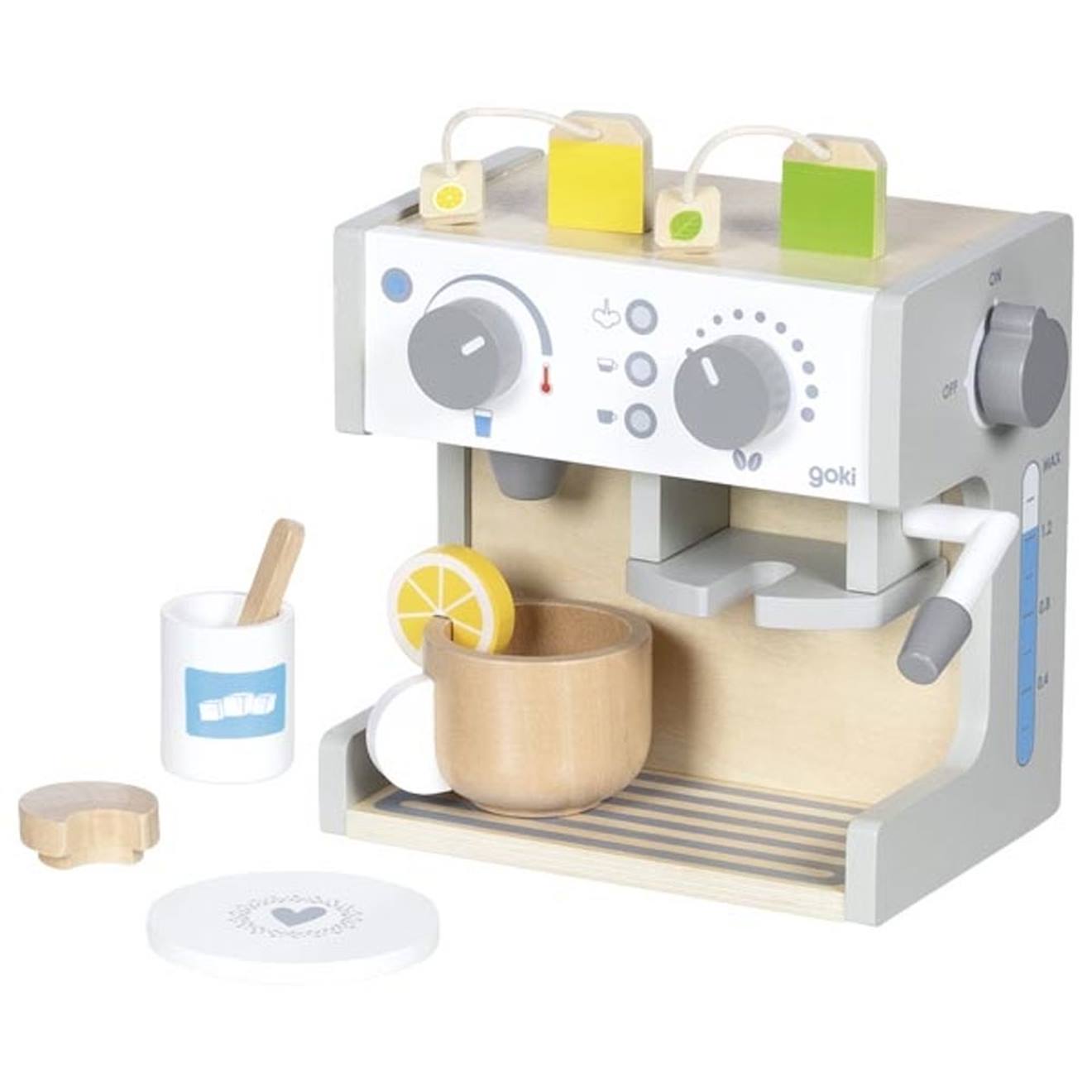 Machine à café et à thé en bois multi-coloured