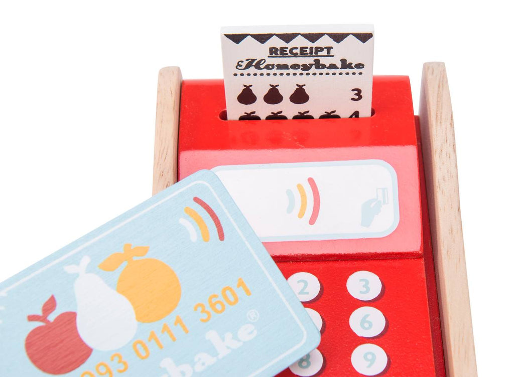 Machine à carte bancaire rouge