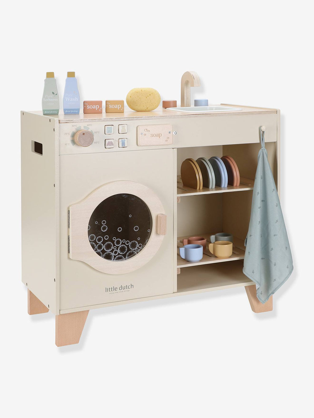 Machine à laver en bois - edition limité beige