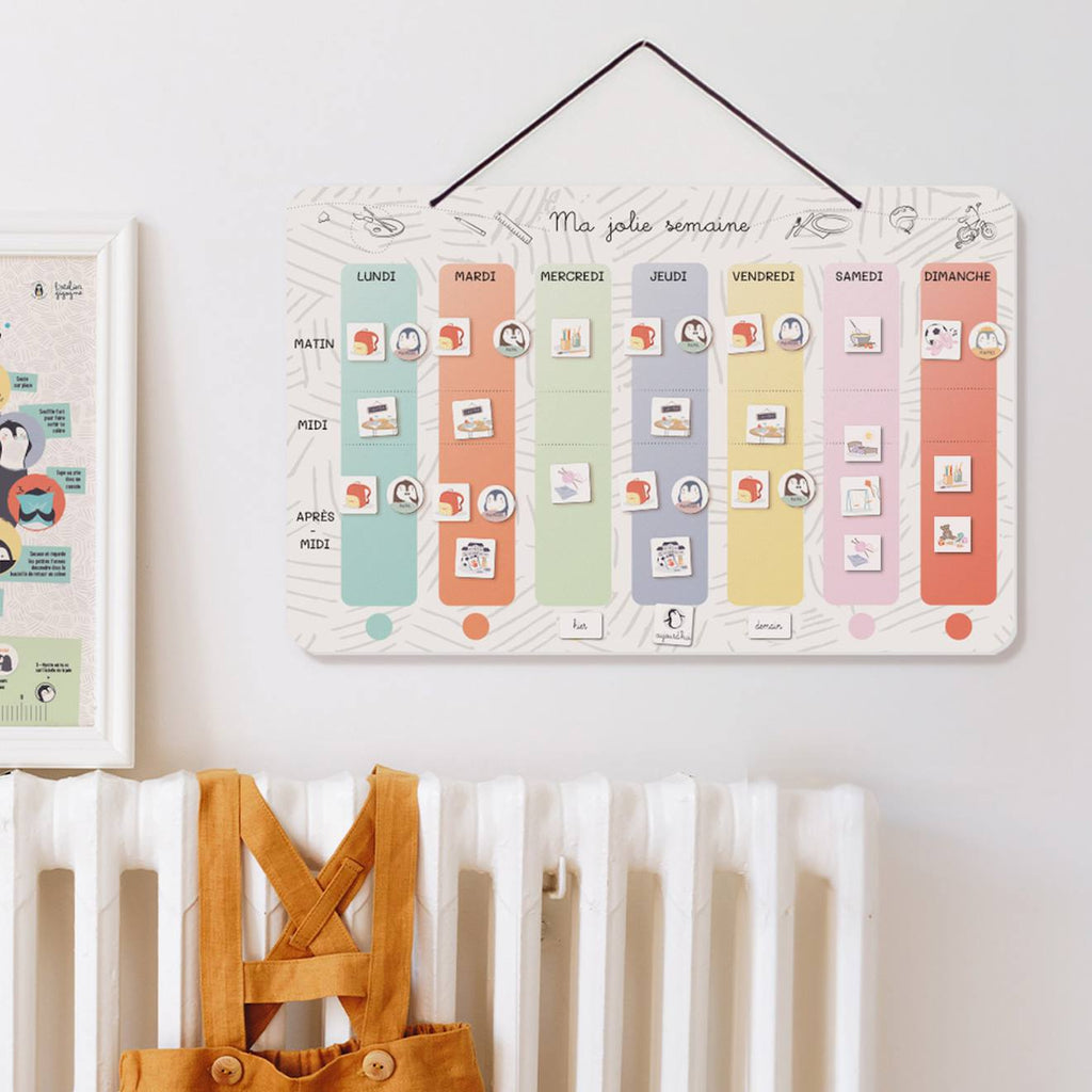Magnet familial – organiser la semaine papa vert