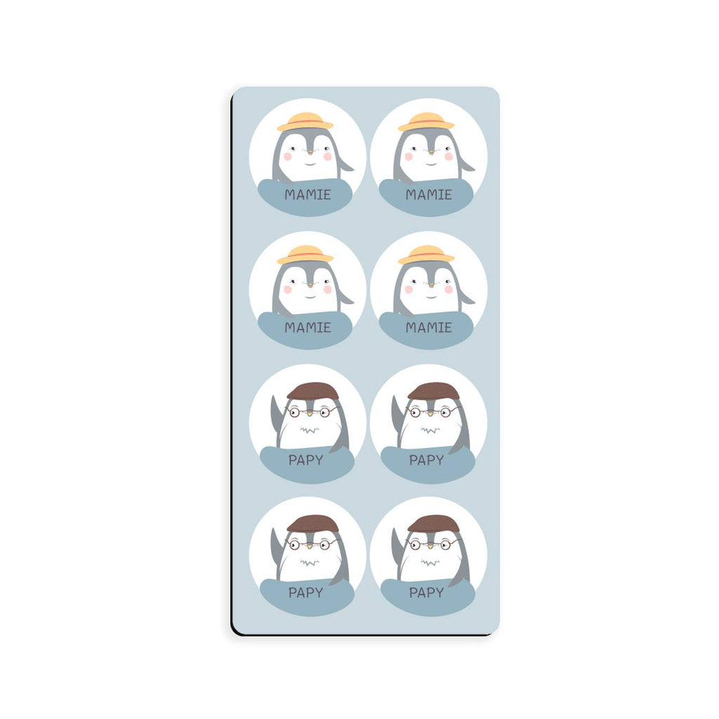 Magnet familial – organiser la semaine papy/mamie bleu