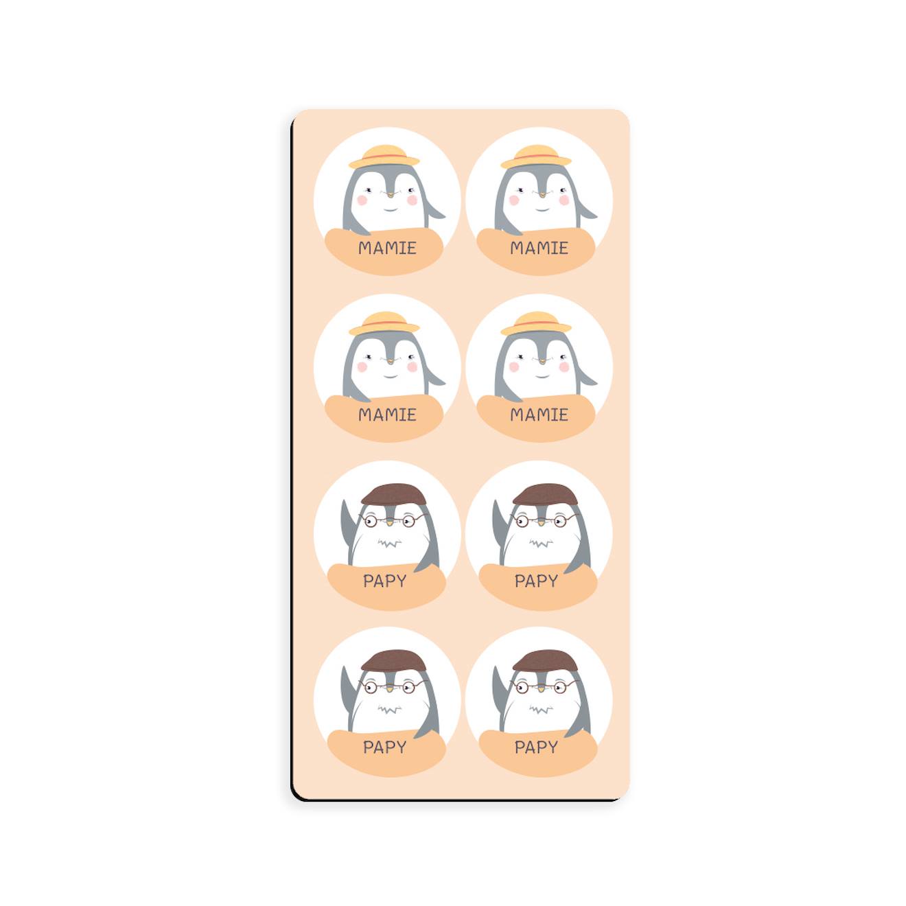 Magnet familial – organiser la semaine papy/mamie orange
