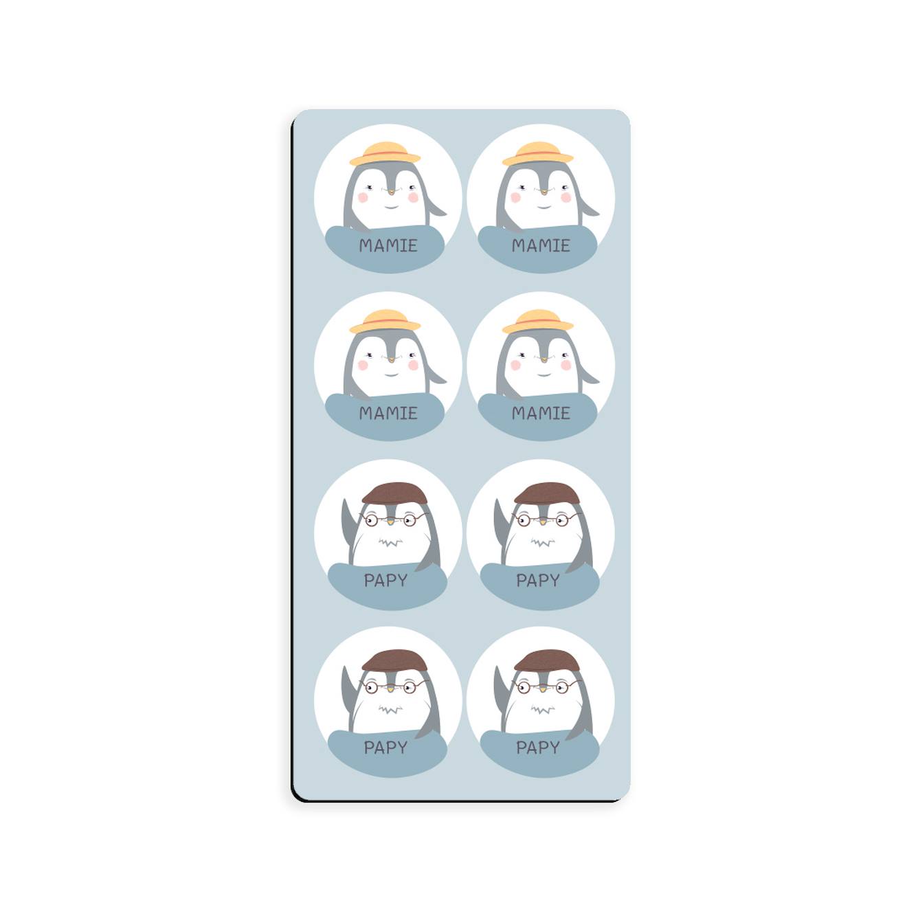 Magnet familial – organiser la semaine papy/mamie bleu