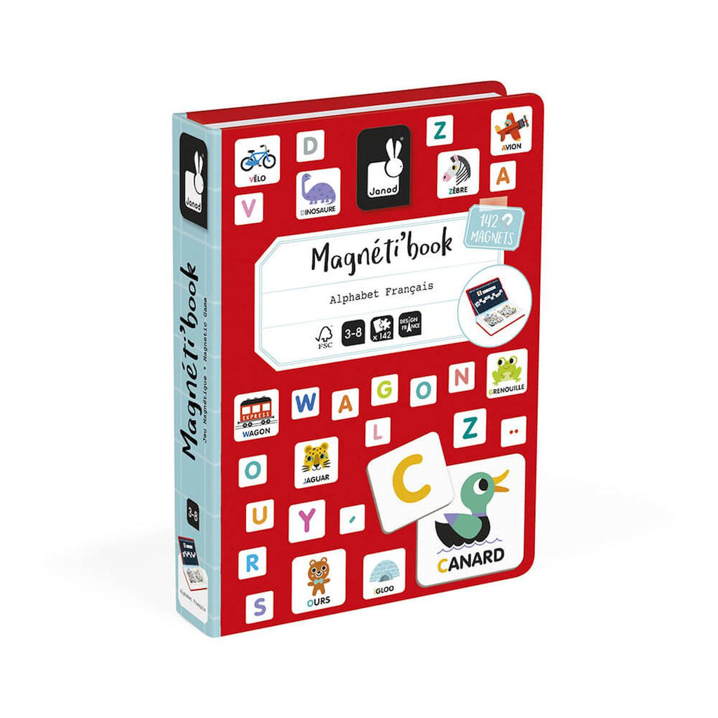 Magnéti'book alphabet français, 142 magnets rouge