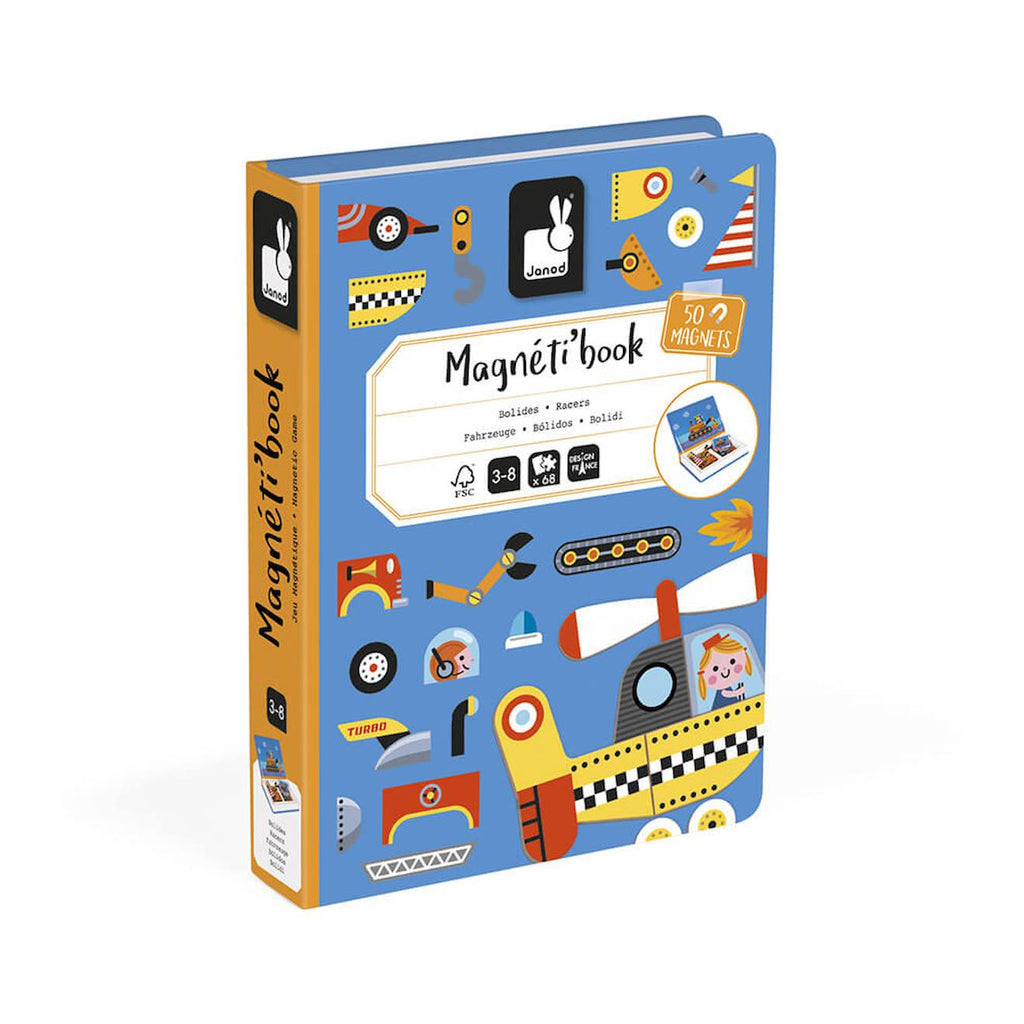 Magnéti'book bolides, 50 magnets bleu
