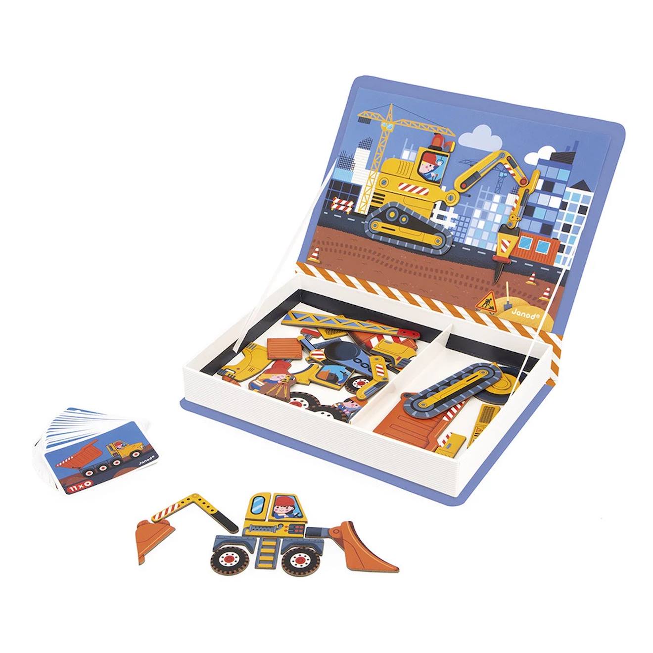 Magnéti'book construction, 50 magnets multicolore