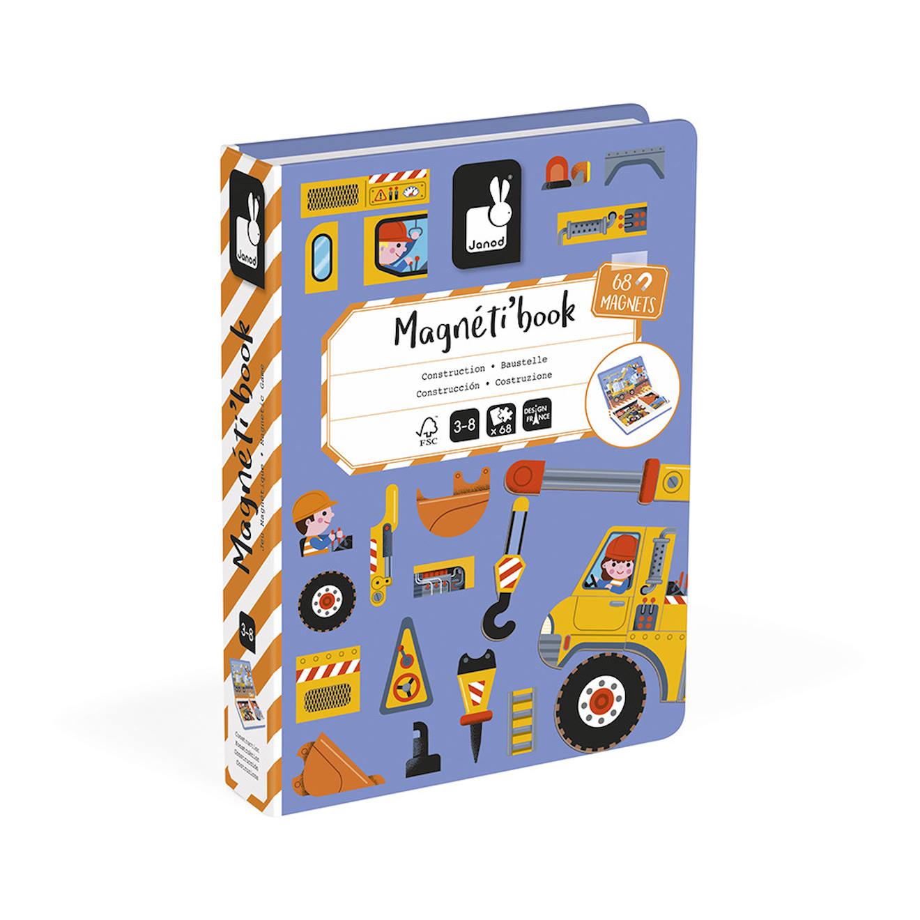 Magnéti'book construction, 50 magnets multicolore