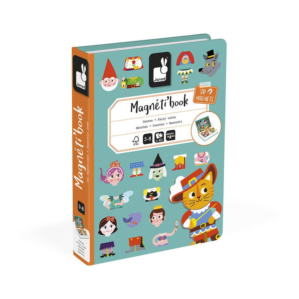 Magnéti'book contes, 30 magnets turquoise / orange