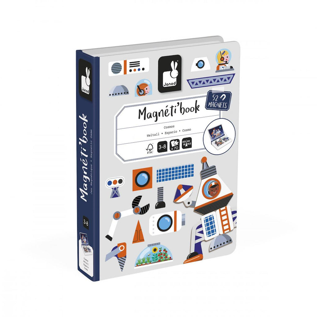 Magnéti'book cosmos, 52 magnets bleu nuit / orange