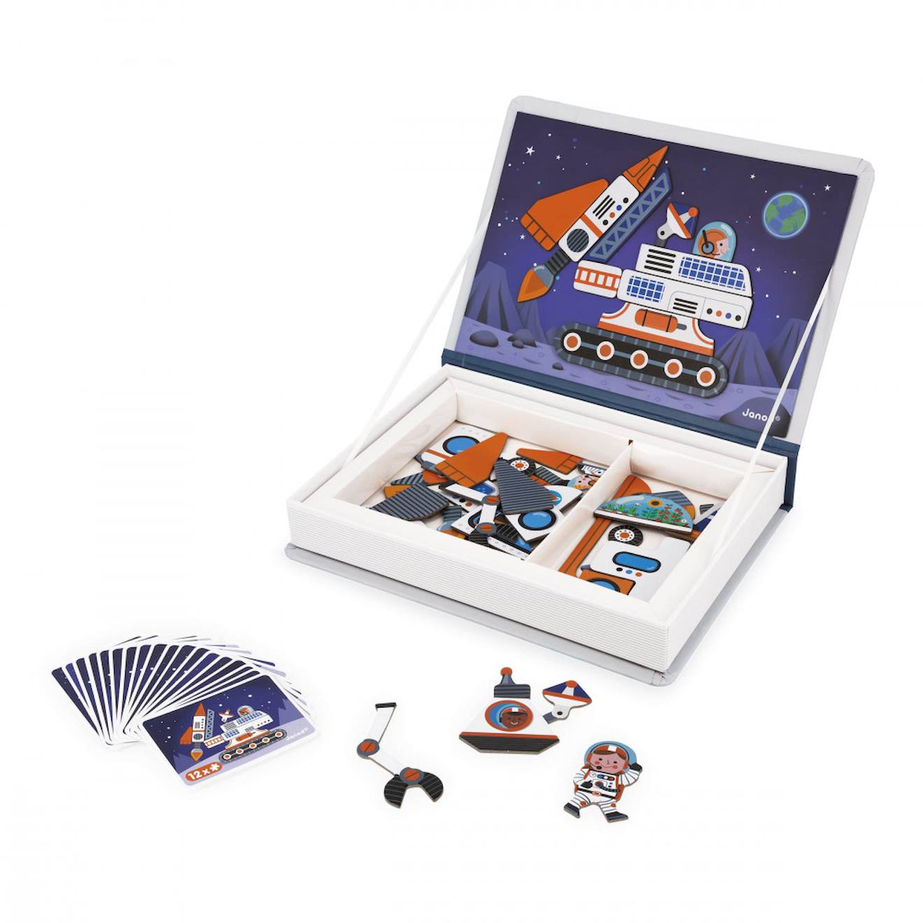 Magnéti'book cosmos, 52 magnets bleu nuit / orange