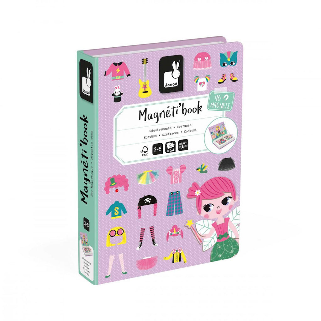 Magnéti'book déguisements fille, 46 magnets violet
