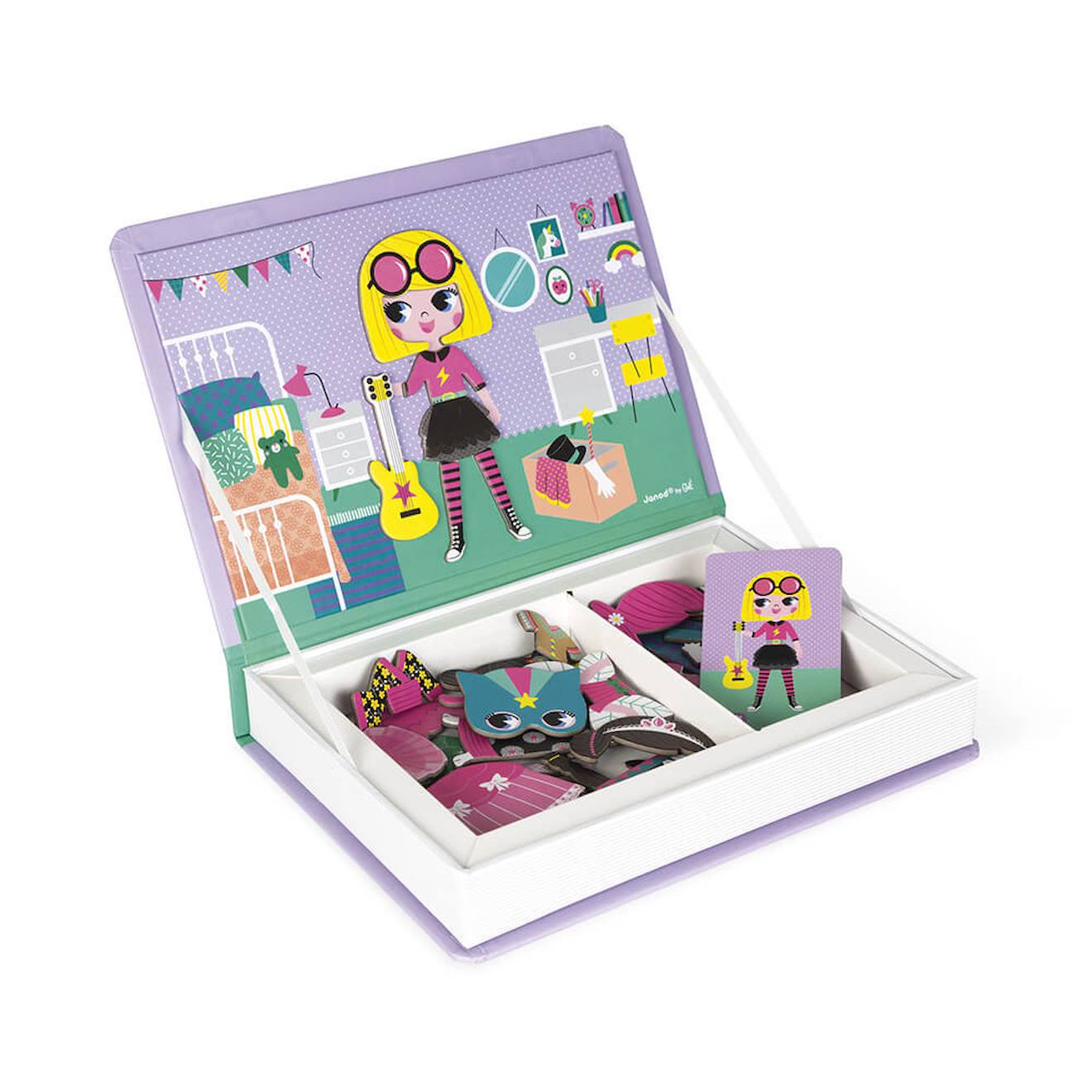 Magnéti'book déguisements fille, 46 magnets violet