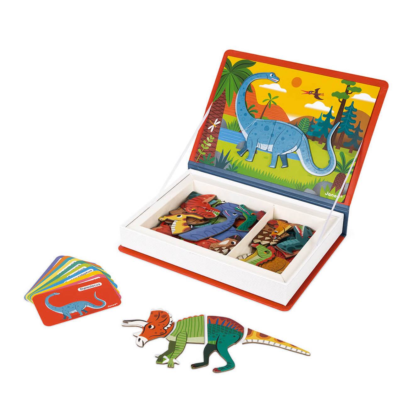 Magnéti'book dinosaures, 40 magnets orange / gris