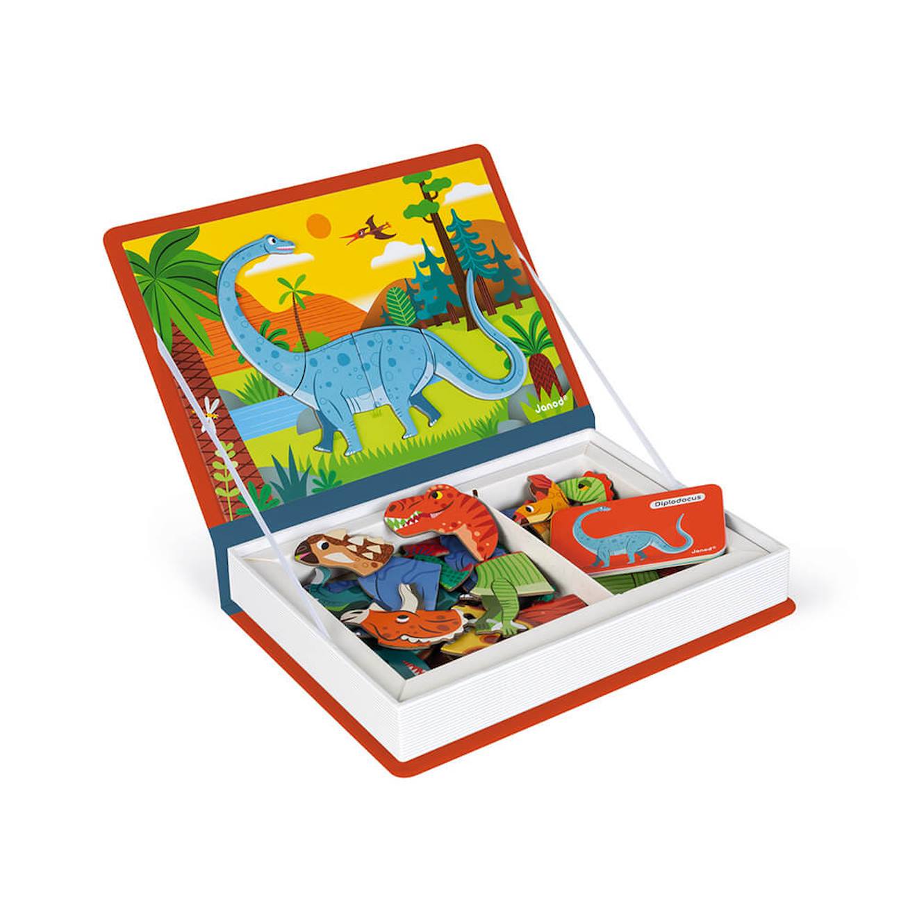 Magnéti'book dinosaures, 40 magnets orange / gris
