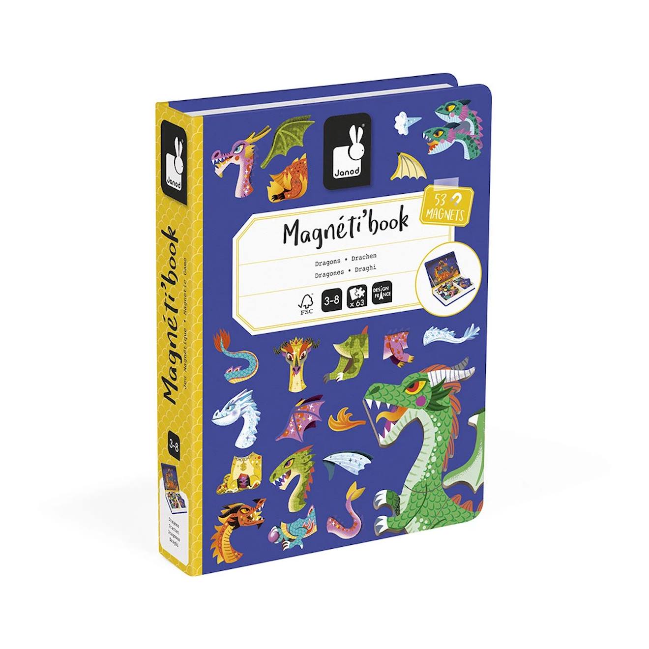 Magnéti'book dragons, 10 modèle, 53 magnets violet