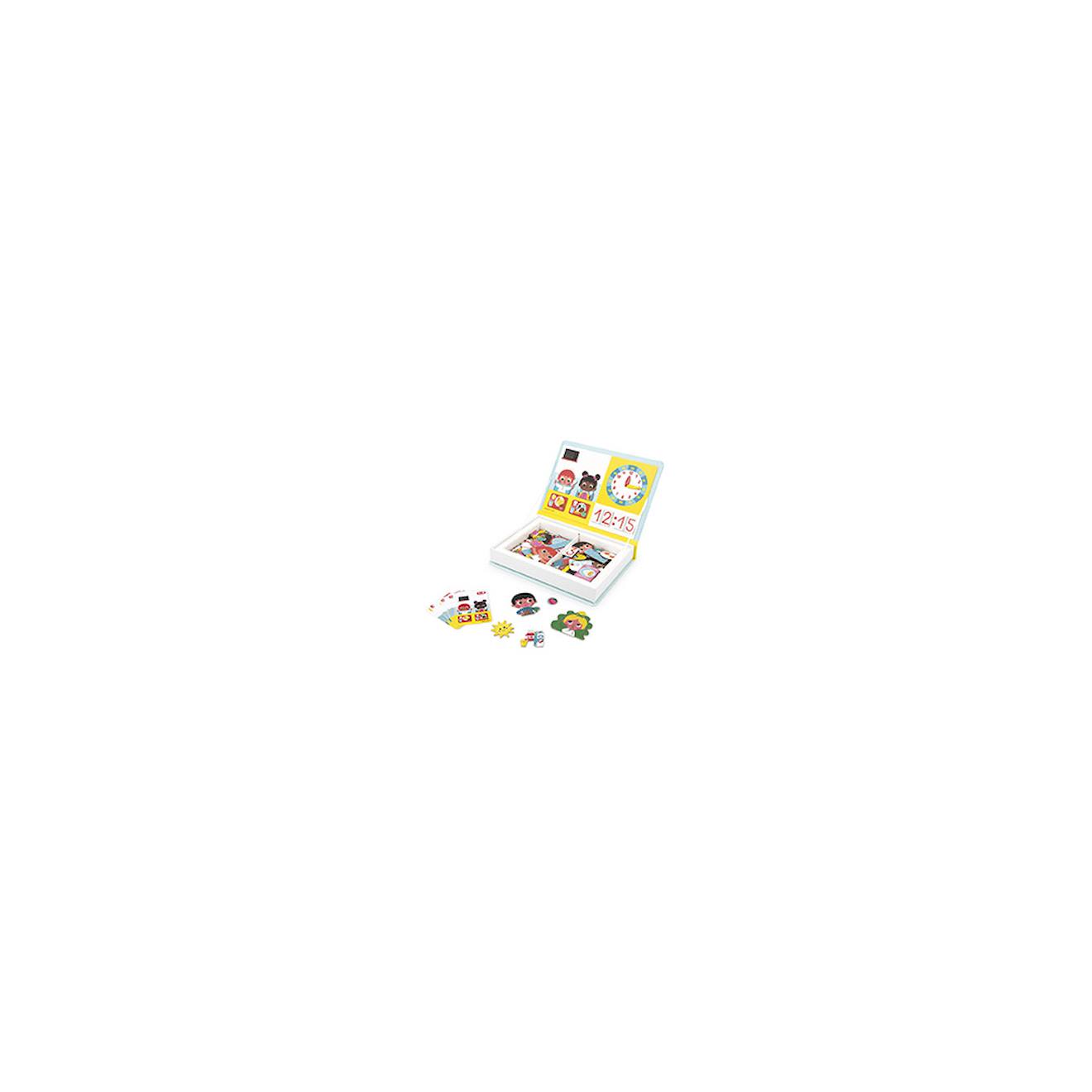 Magnéti'book j'apprends l'heure, 75 magnets jaune