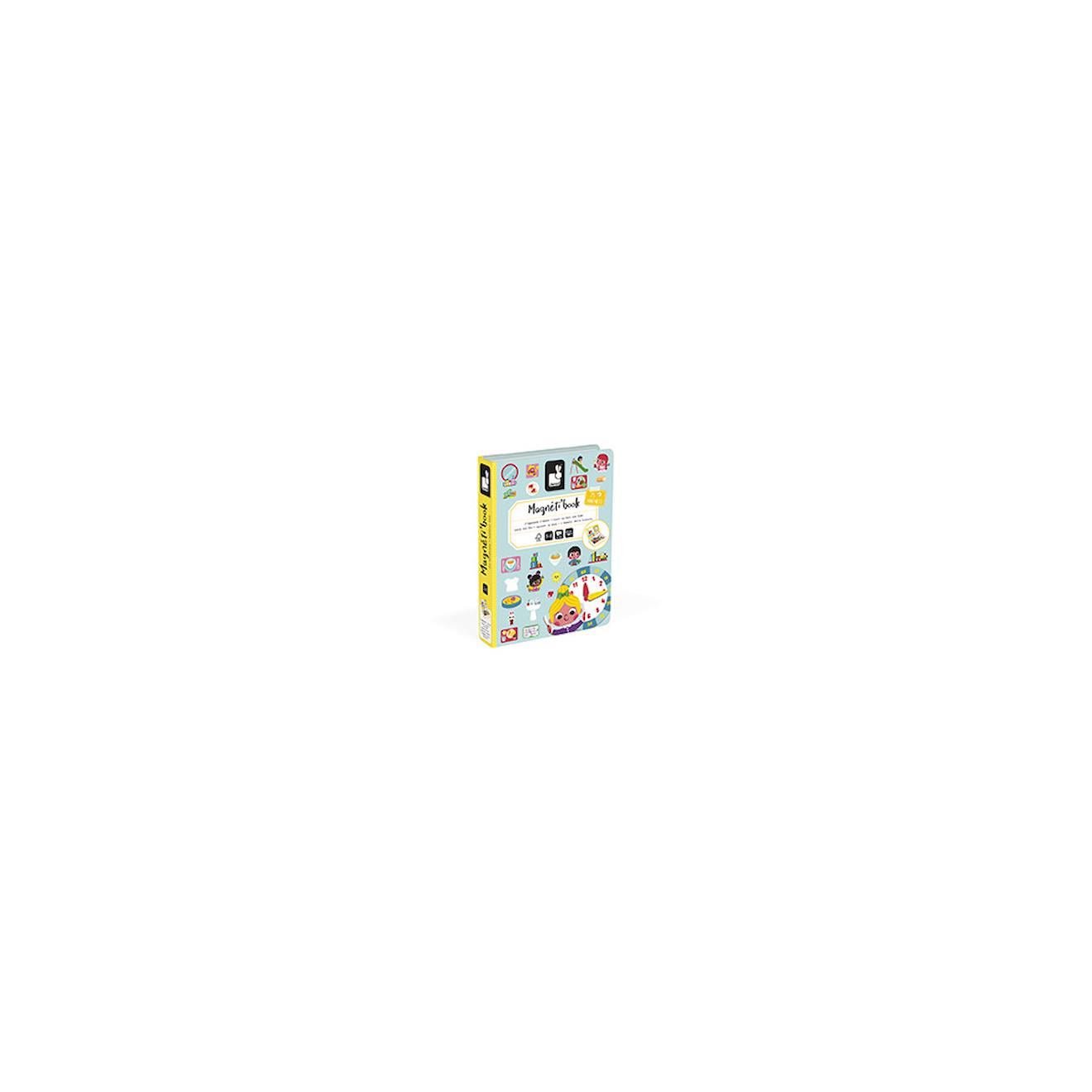 Magnéti'book j'apprends l'heure, 75 magnets jaune