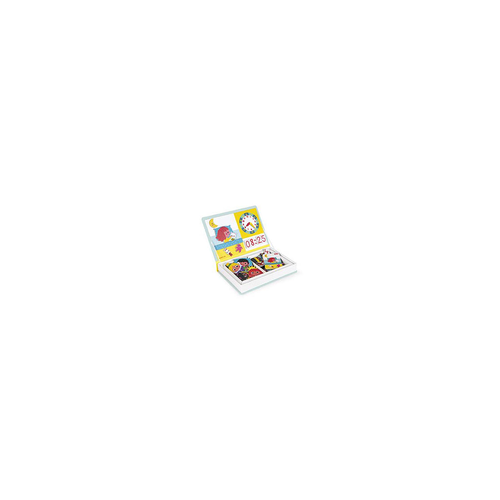 Magnéti'book j'apprends l'heure, 75 magnets jaune