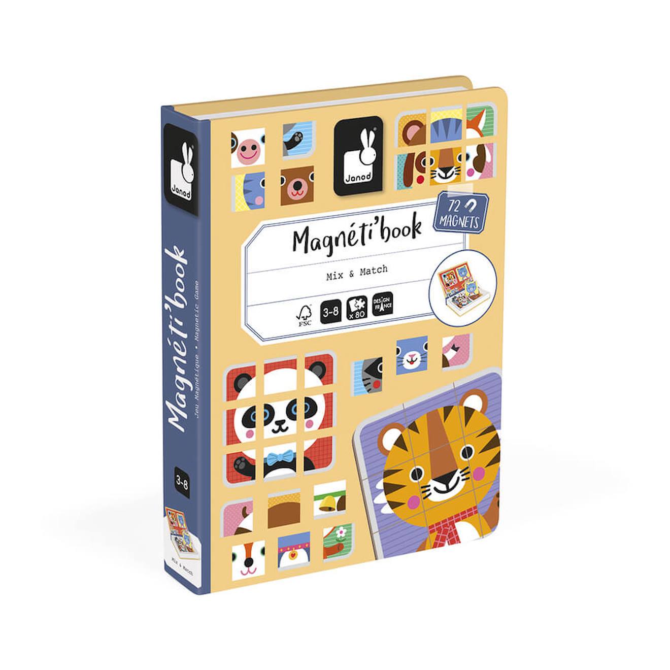 Magnéti'book mix & match, 72 magnets beige / violet