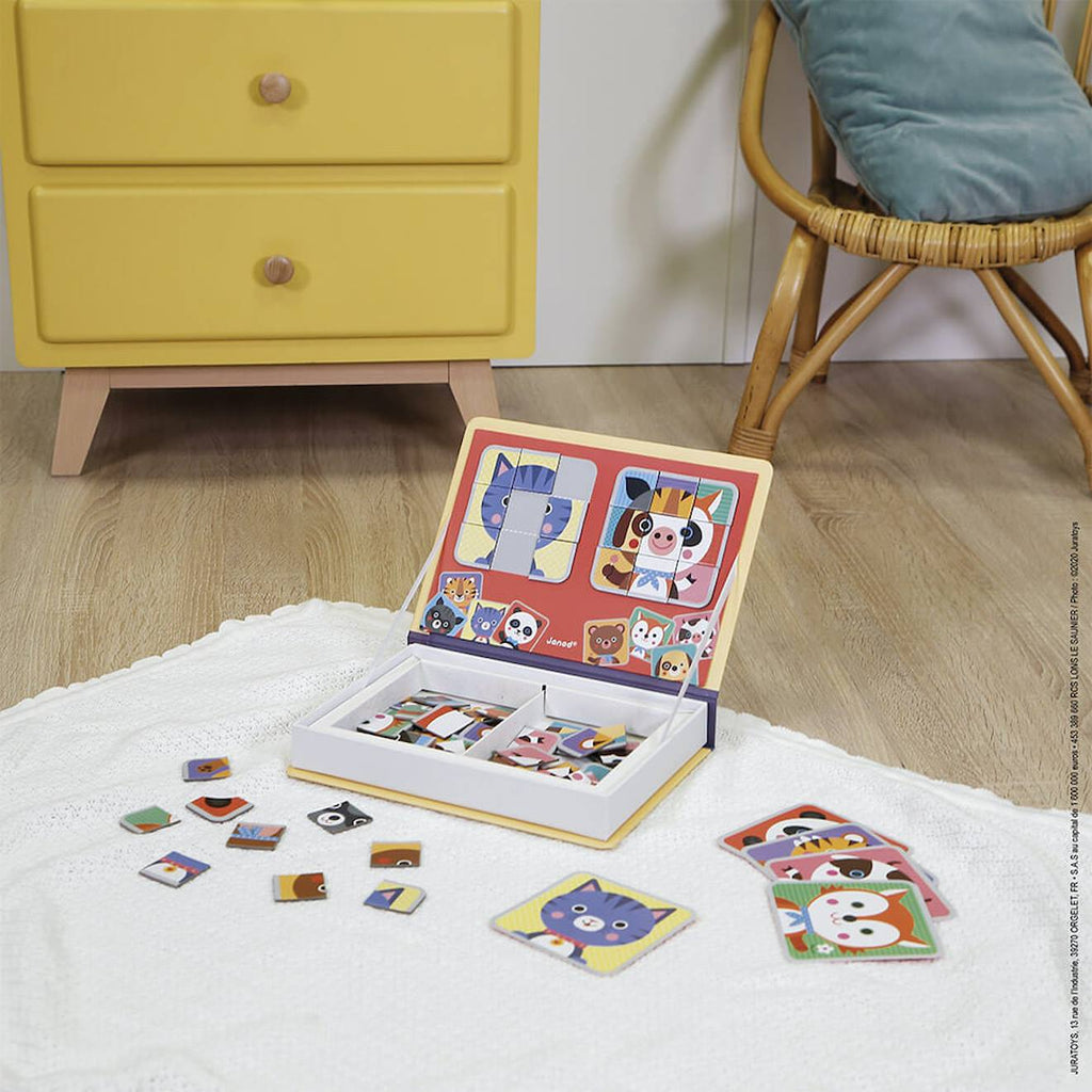 Magnéti'book mix & match, 72 magnets beige / violet