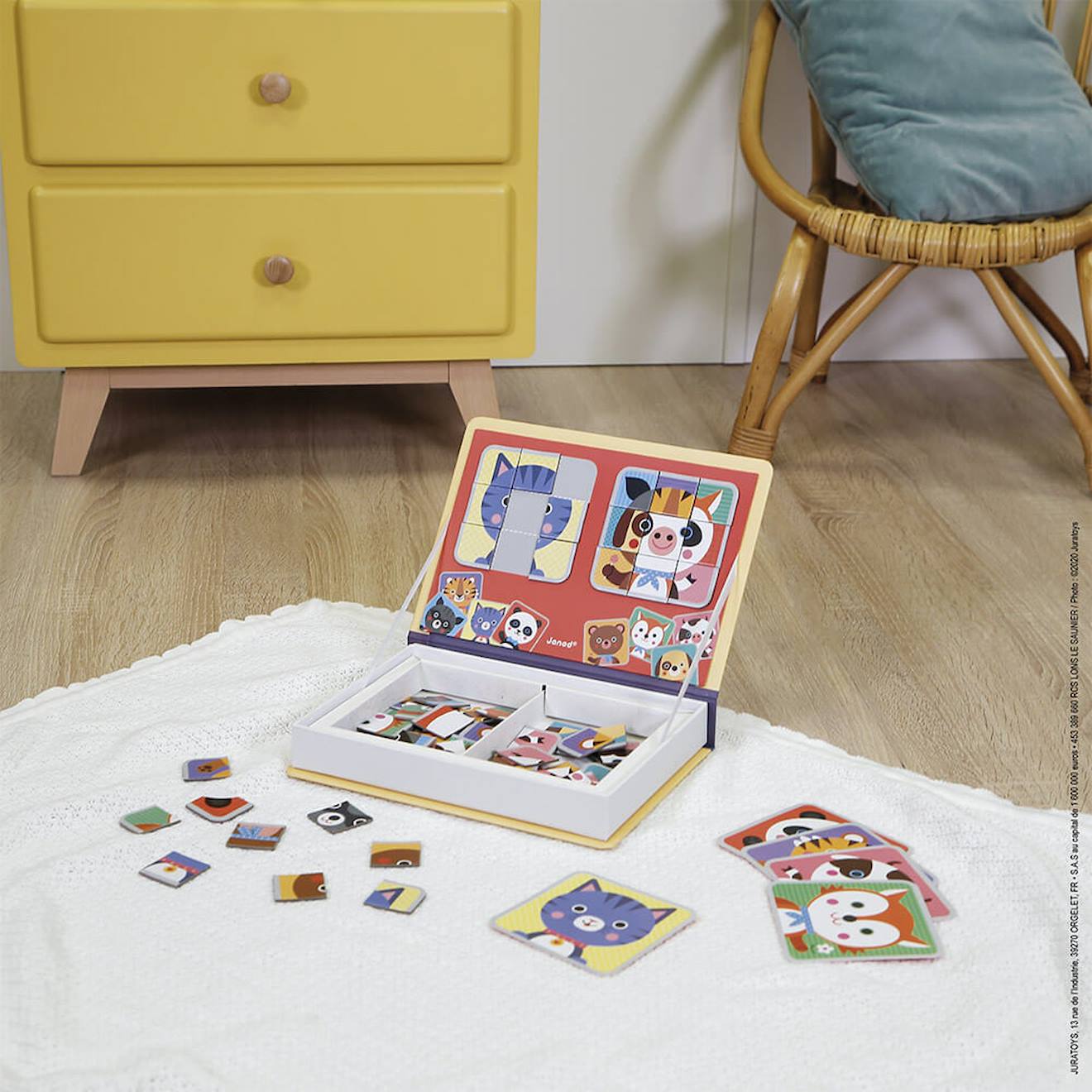 Magnéti'book mix & match, 72 magnets beige / violet