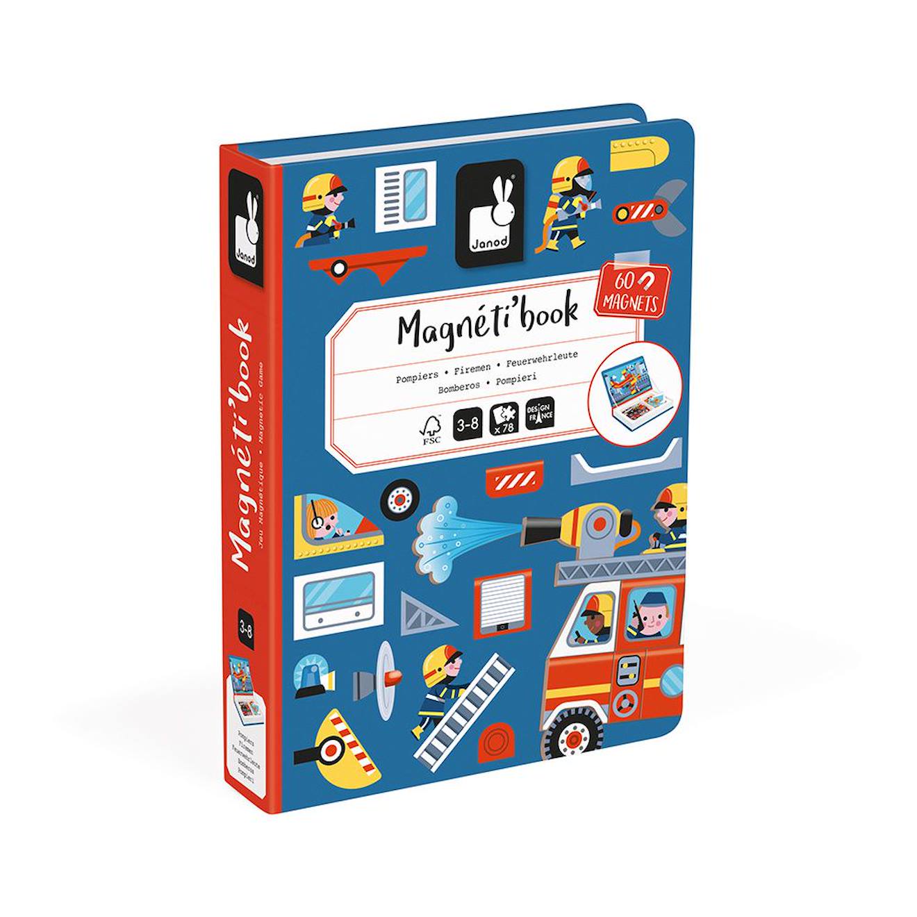 Magnéti'book pompiers multicolore