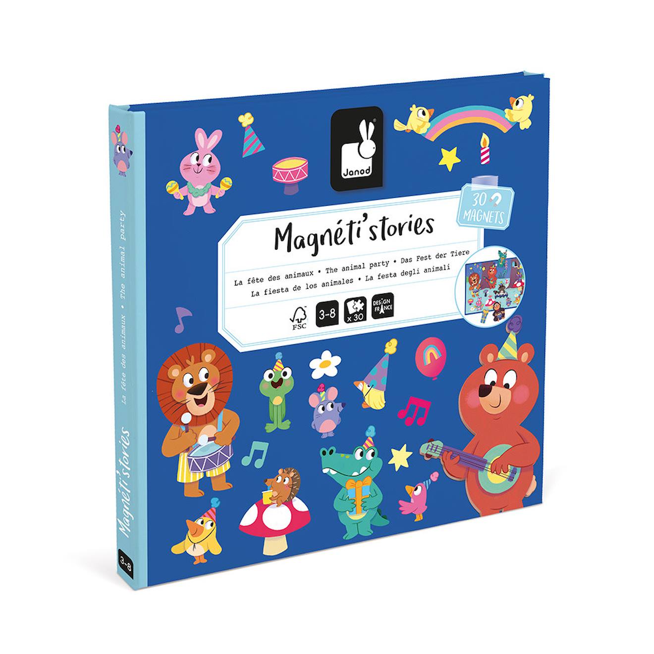 Magnéti'stories la fête des animaux multicolore