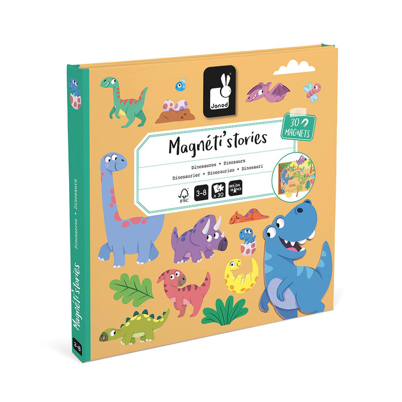 Magnéti'stories les dinosaures multicolore