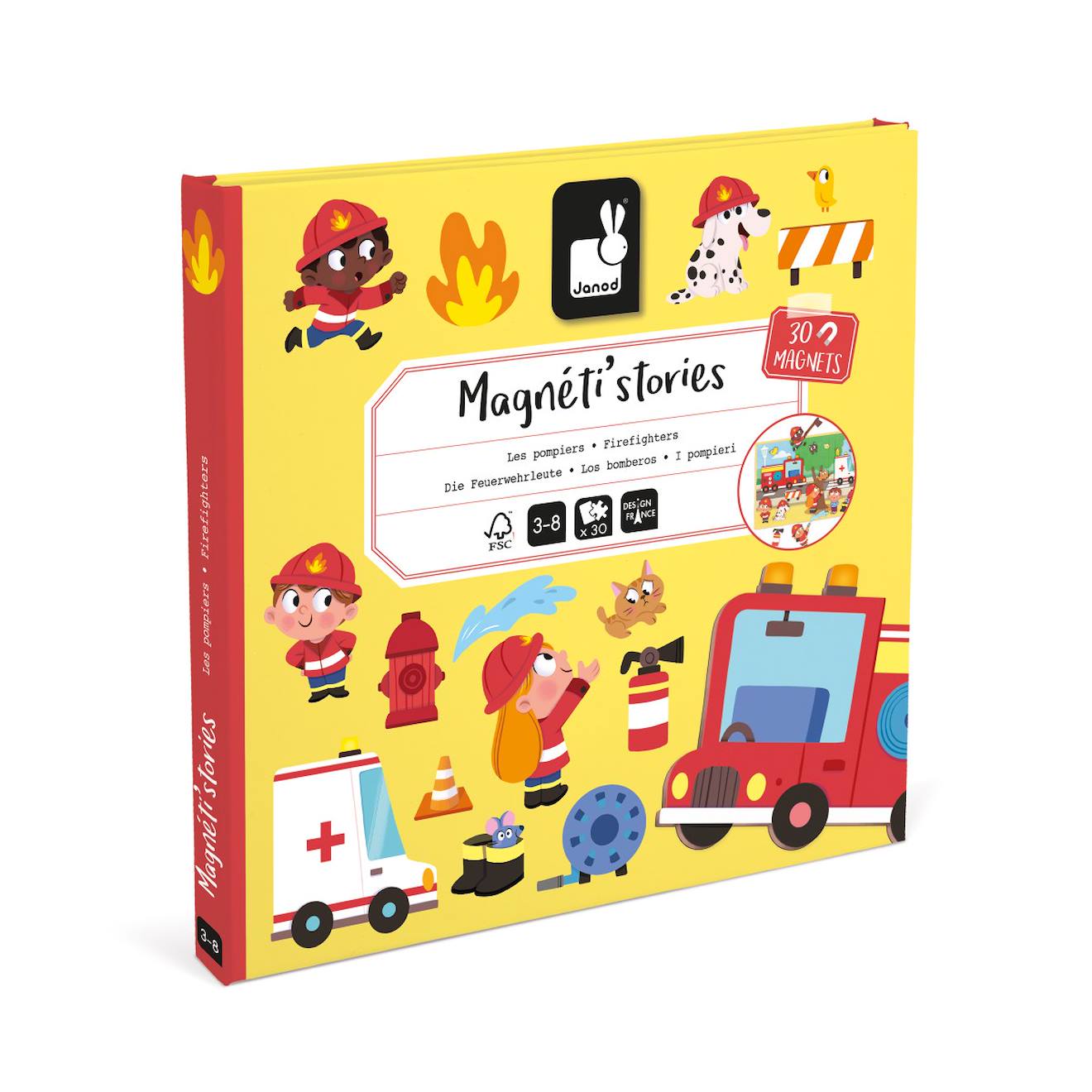 Magnéti'stories les pompiers multicolore